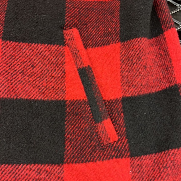 Sweet Lovely by Jen red black buffalo plaid l shacket coat Large - Picture 12 of 14